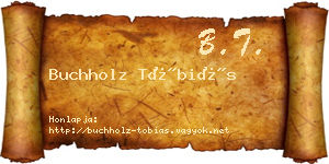 Buchholz Tóbiás névjegykártya